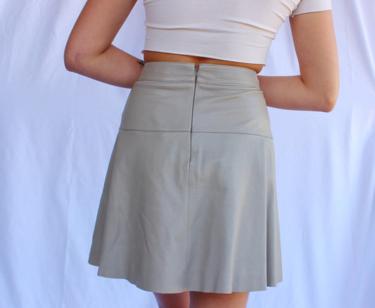 Lamb Leather Mini Skirt