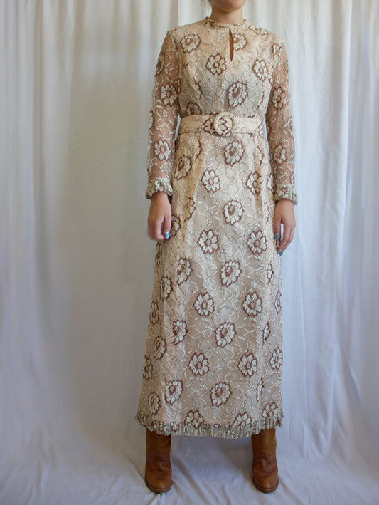 1950's Formal Lace Maxi