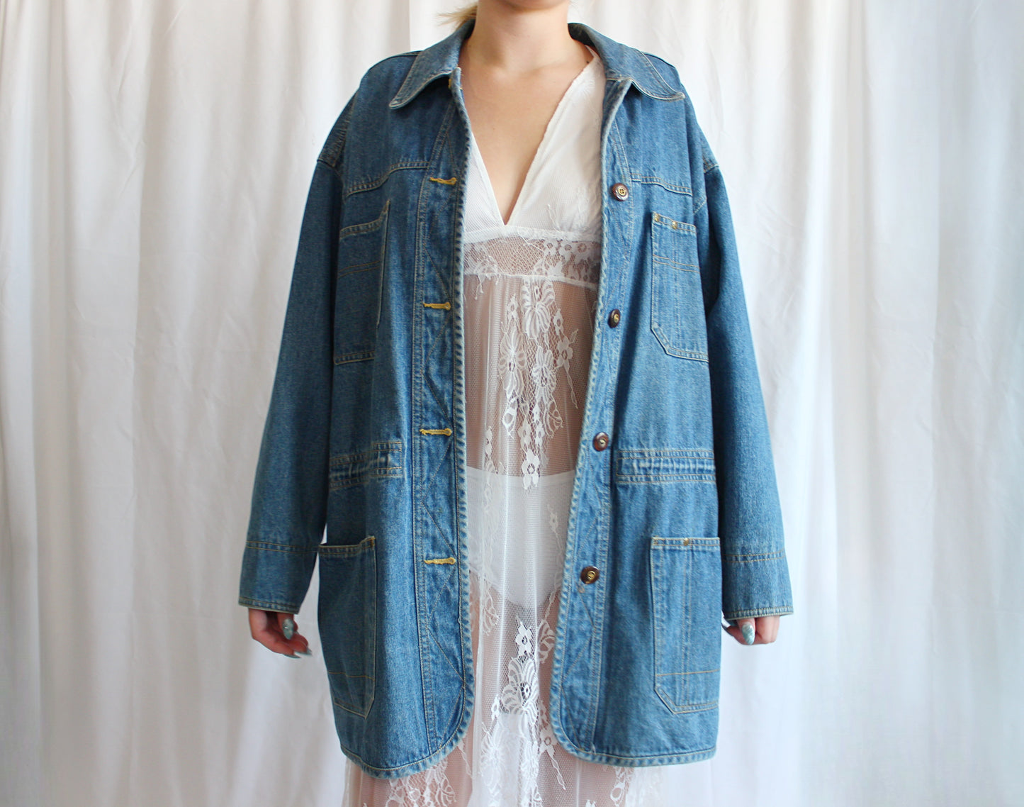 90's Denim Anorak Jacket