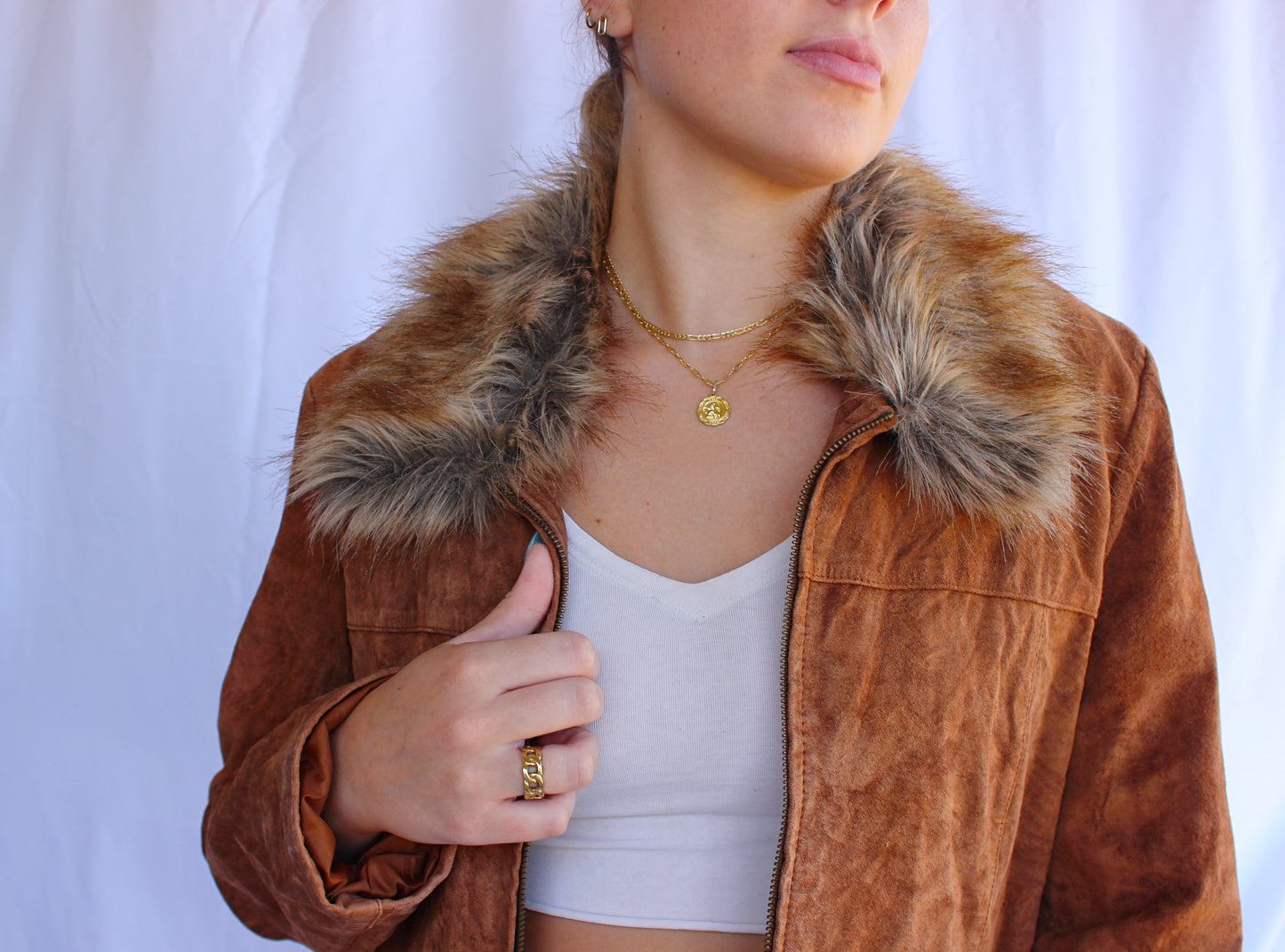 Y2K Faux Fur Leather Jacket